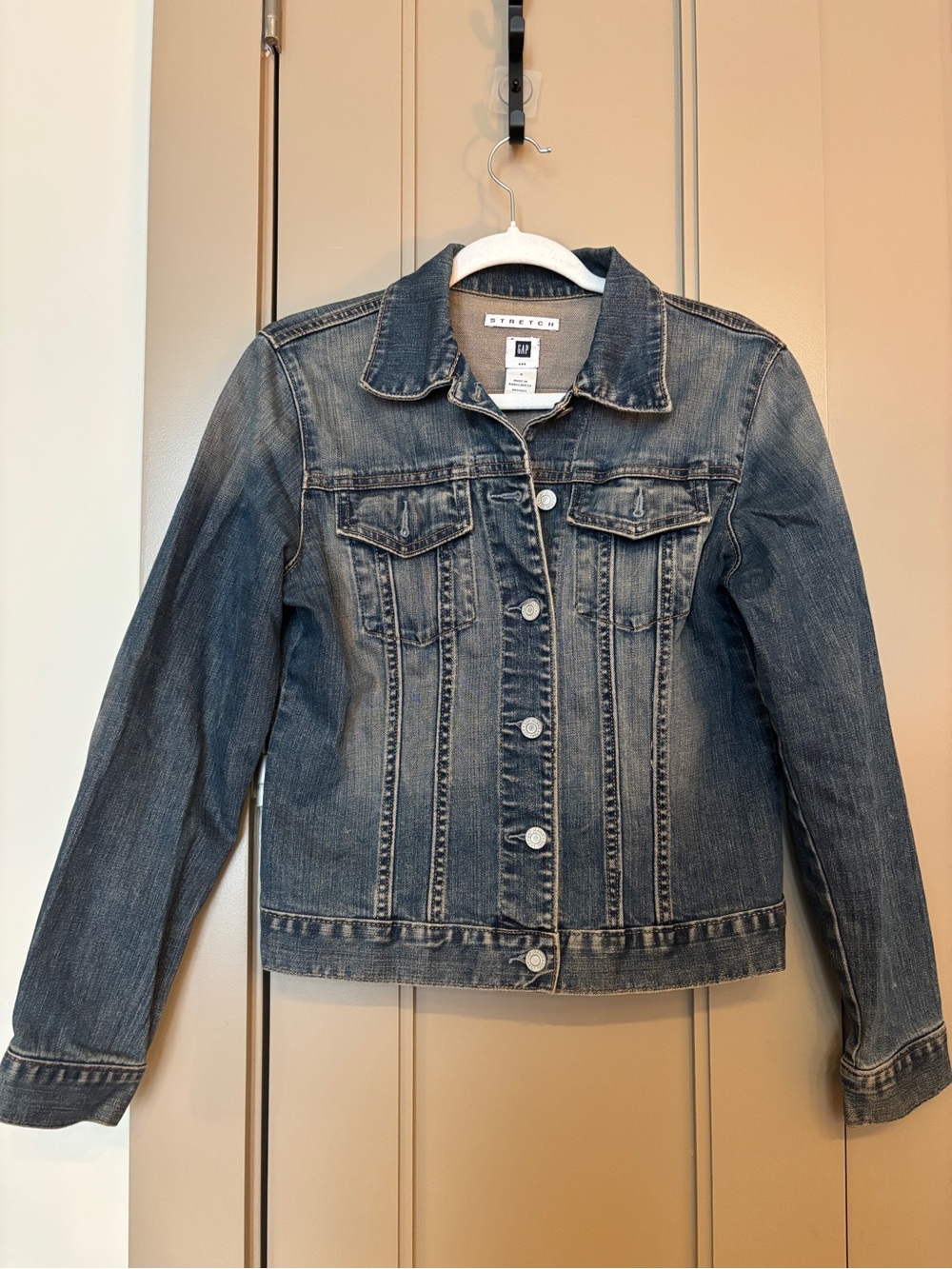 GAP Medium Blue Denim Jacket with Button Front